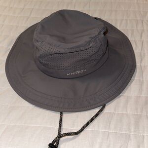 MISSION OS Charcoal Gray UPF 50 Hydroactive Cooling Anywhere Boonie Hat